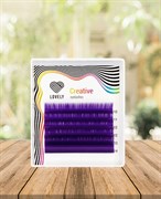 Ресницы фиолетовые (purple) Lovely MINI 6 линий MIX D 10-14 3399
