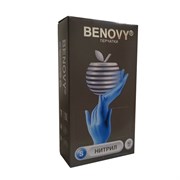 Перчатки нитриловые BENOVY. Размер S. Голубой цвет 100 штук 4079